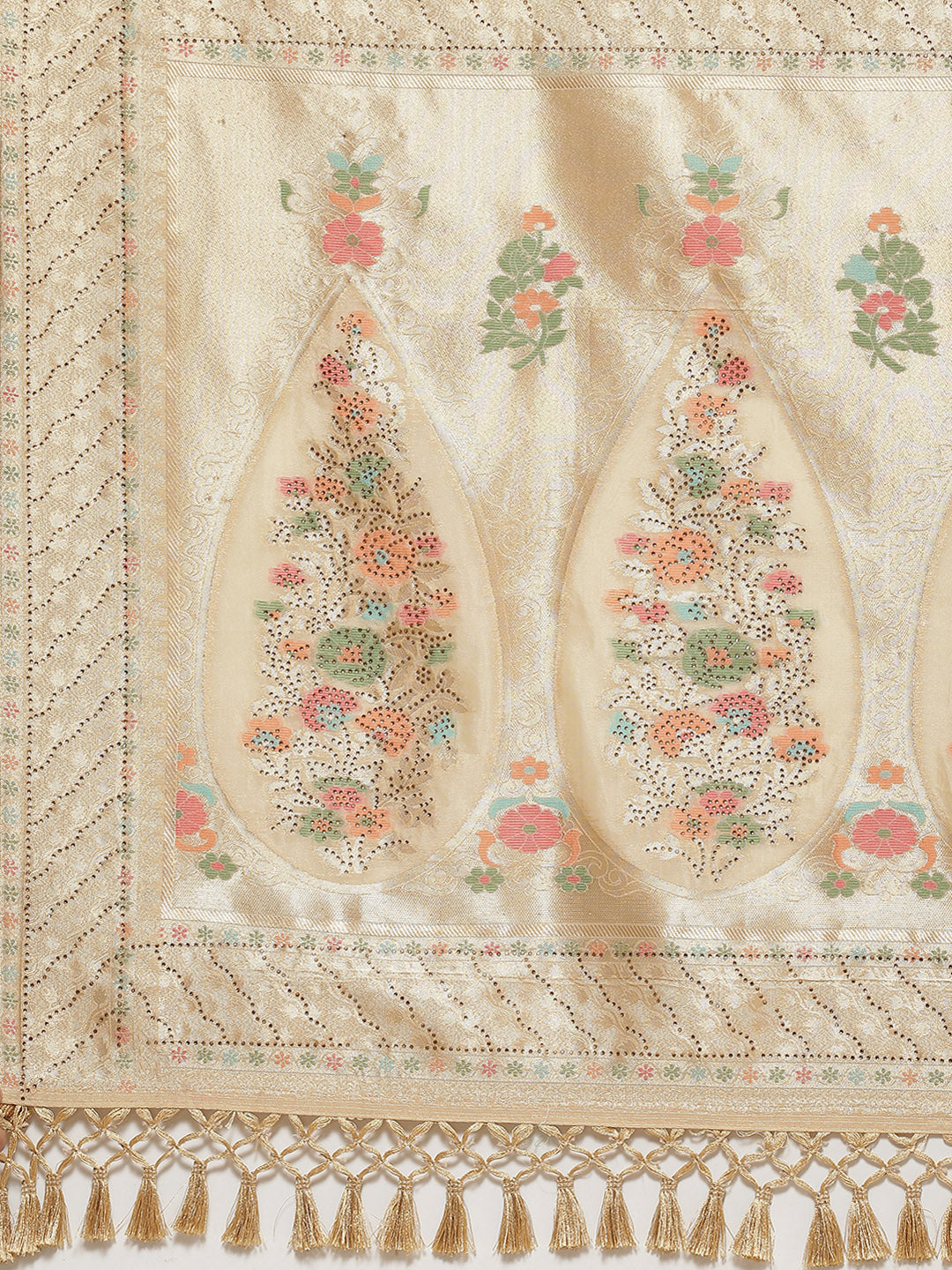 Floral Jaal Woven Organza Saree