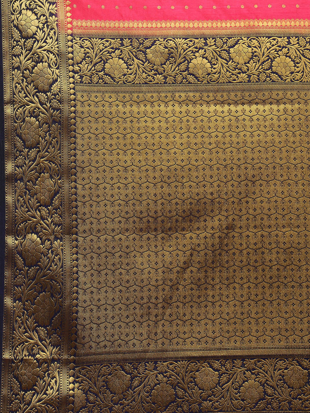 Zari Border Booti Handloom Woven Saree