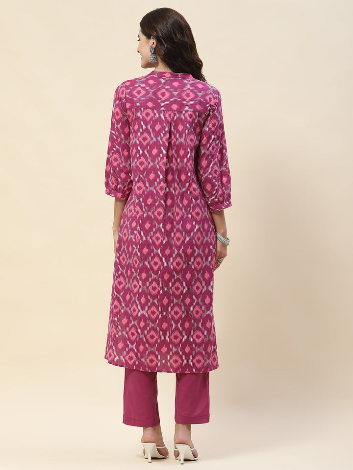 Printed Cotton Kurta Set