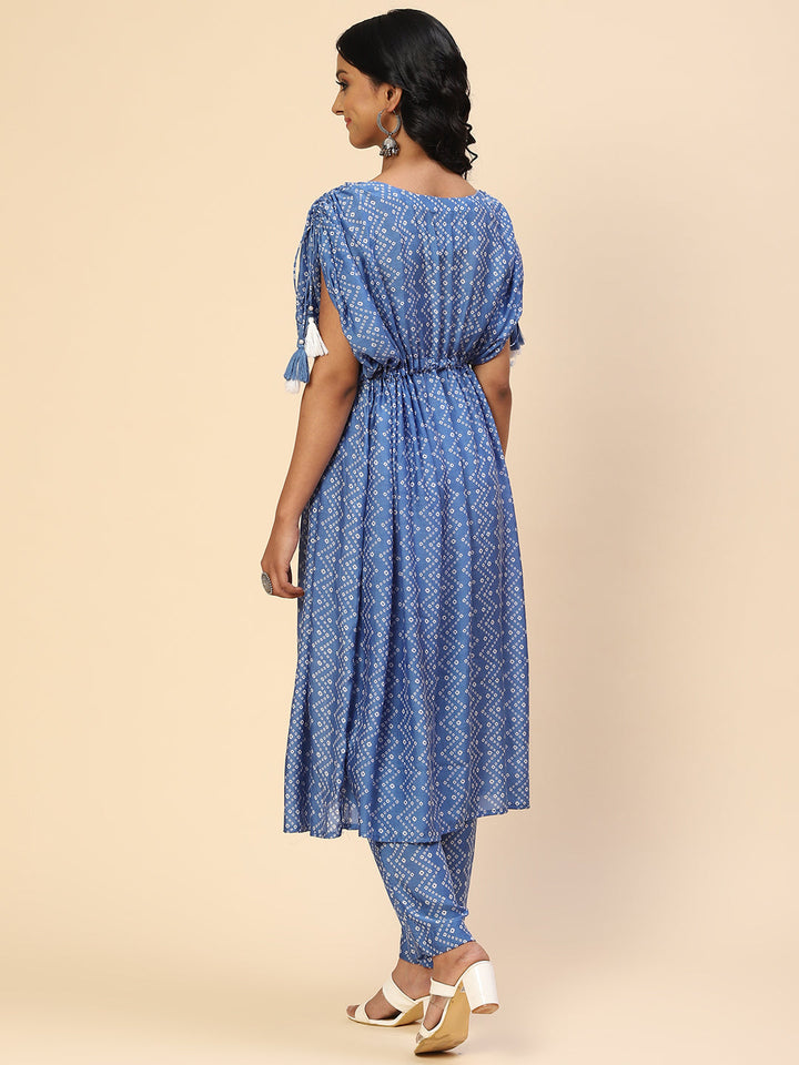 Zigzag Printed Muslin Kurta With Pants