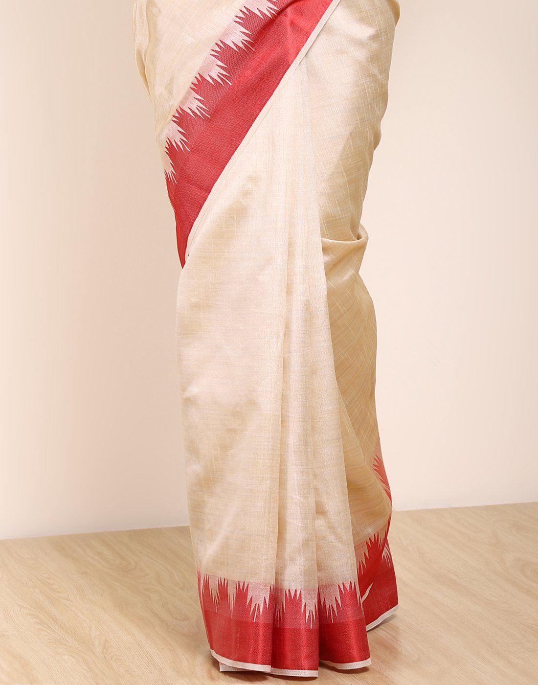 MBZ Meena Bazaar-Mustard Art Handloom Saree