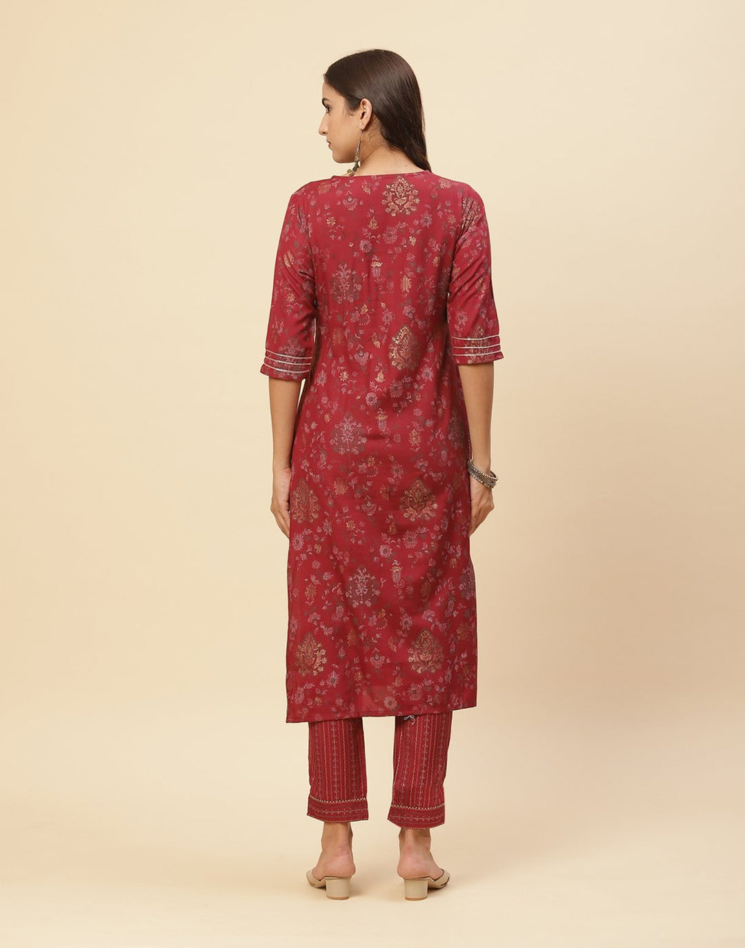 Embroidered Cotton Kurti With Pant