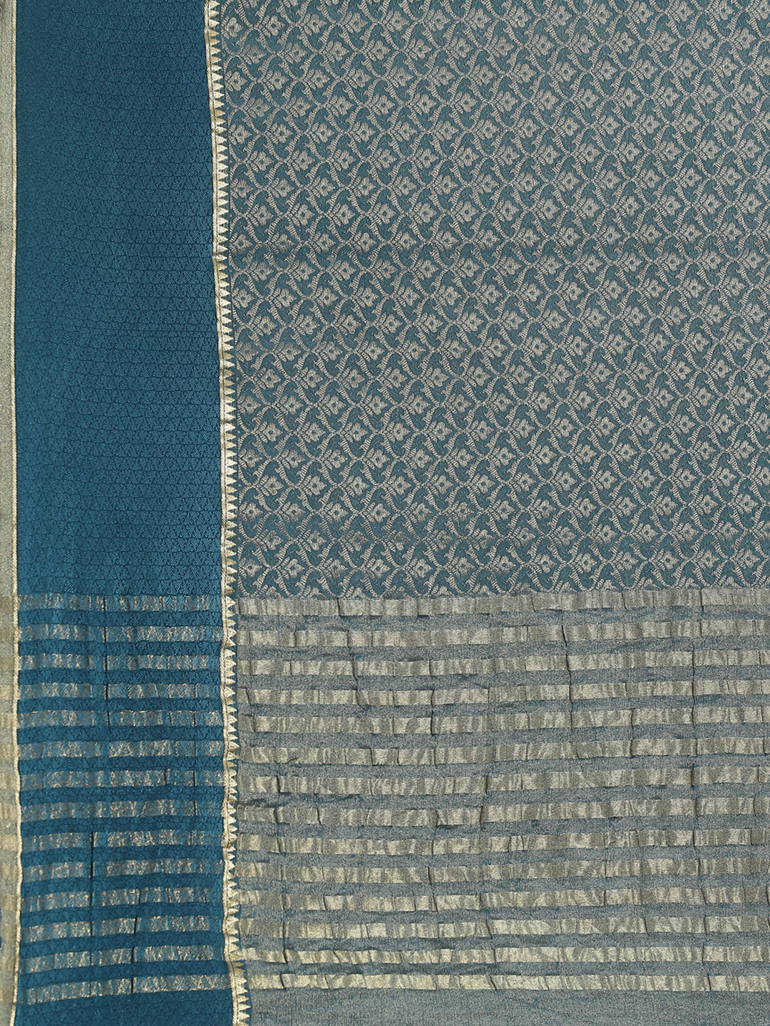 Brocade Zari Jaal Georgette Woven Saree