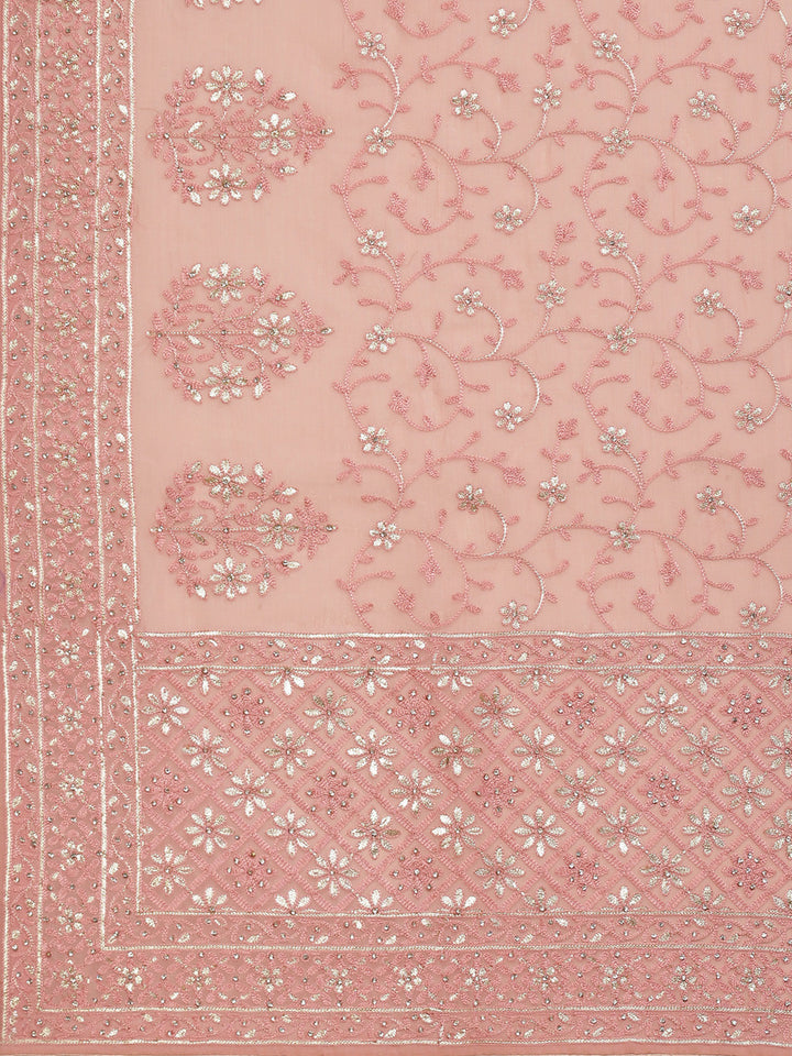 Resham Jaal Embroidered Organza Saree