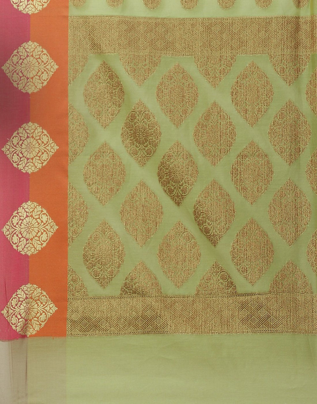 Beige Woven Cotton Saree