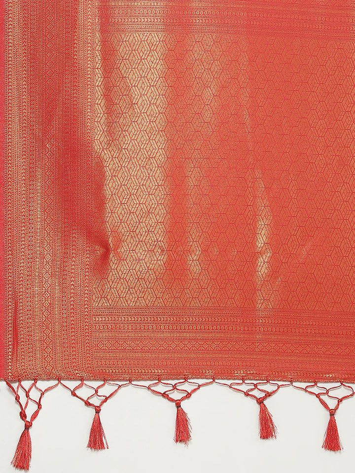 Zari Jaal Woven Handloom Saree