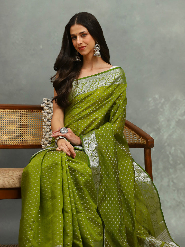 Woven Booti Art Silk Saree