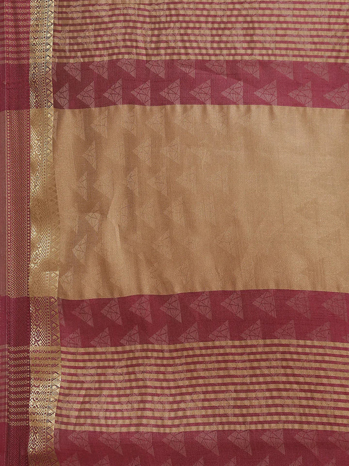 Plain Zari Border Handloom Woven Saree