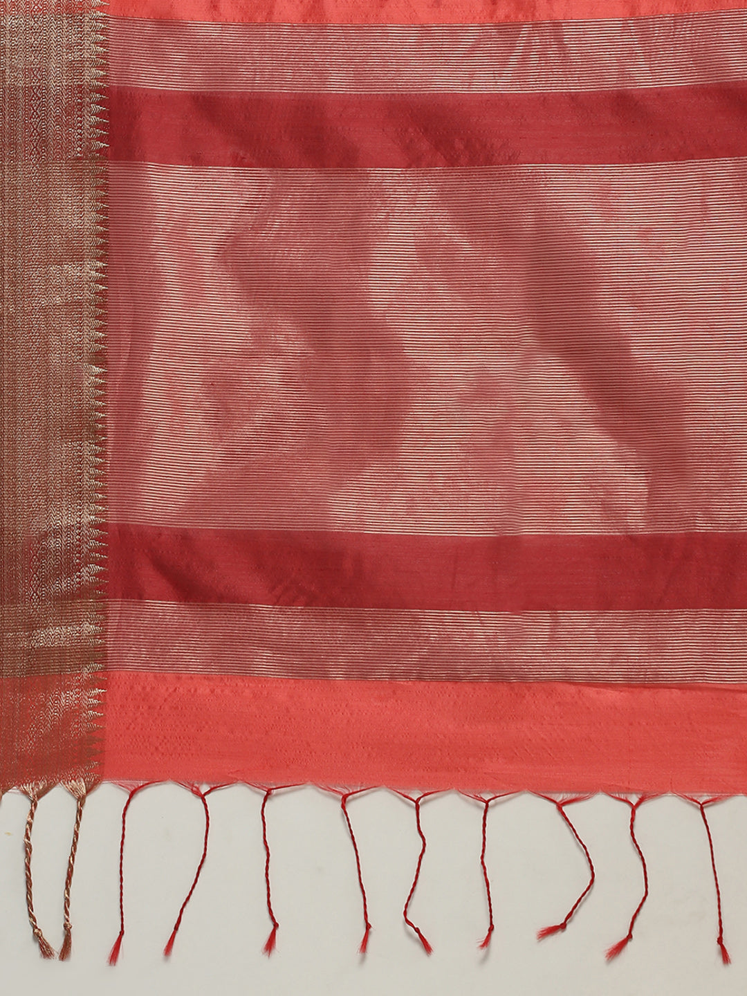 Plain Zari Border Woven Tussar Saree