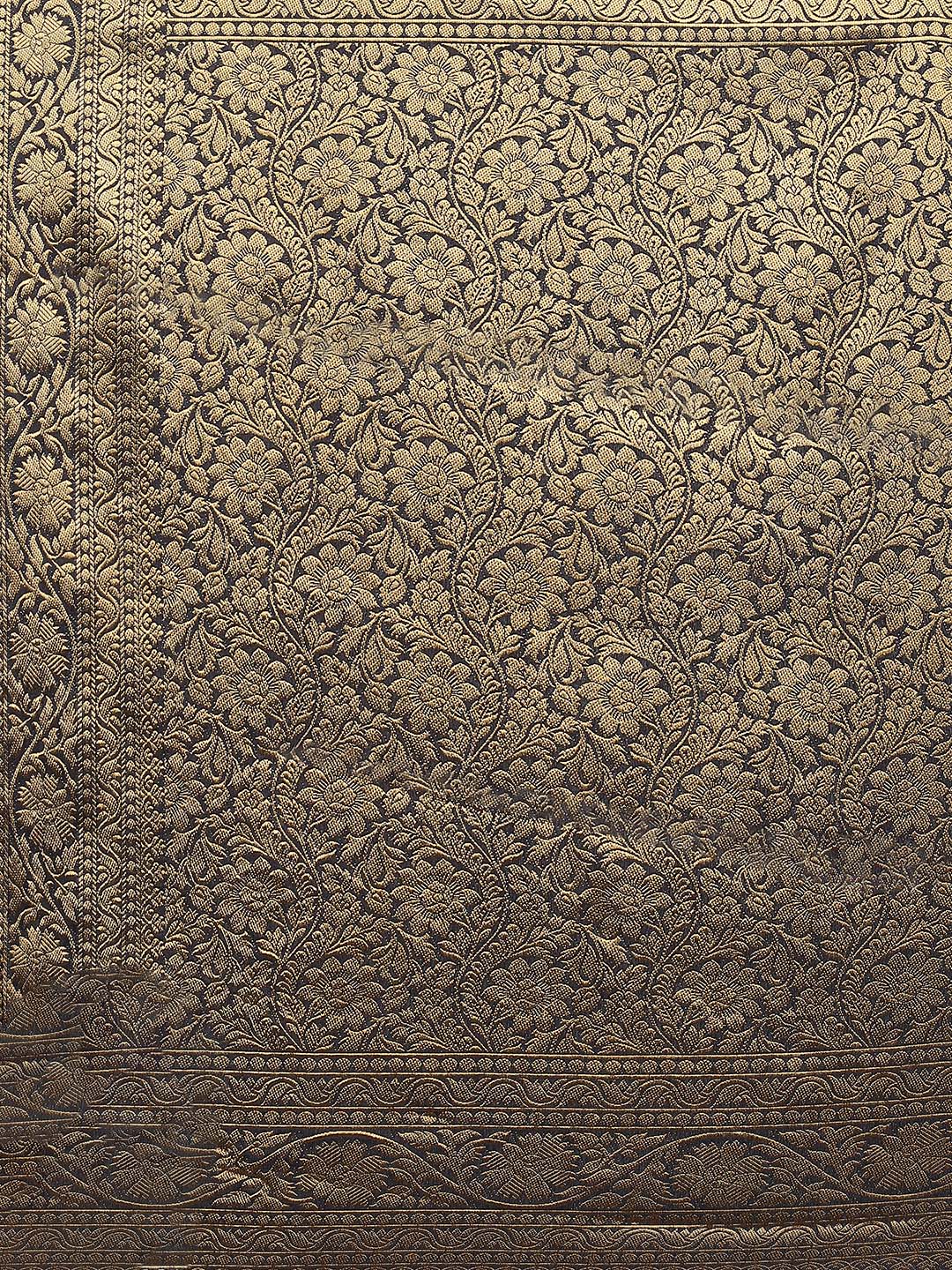 Zari Border Booti Art Handloom Woven Saree