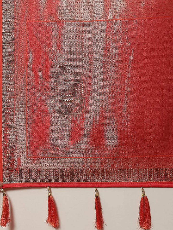 Zari Jaal Handloom Woven Saree