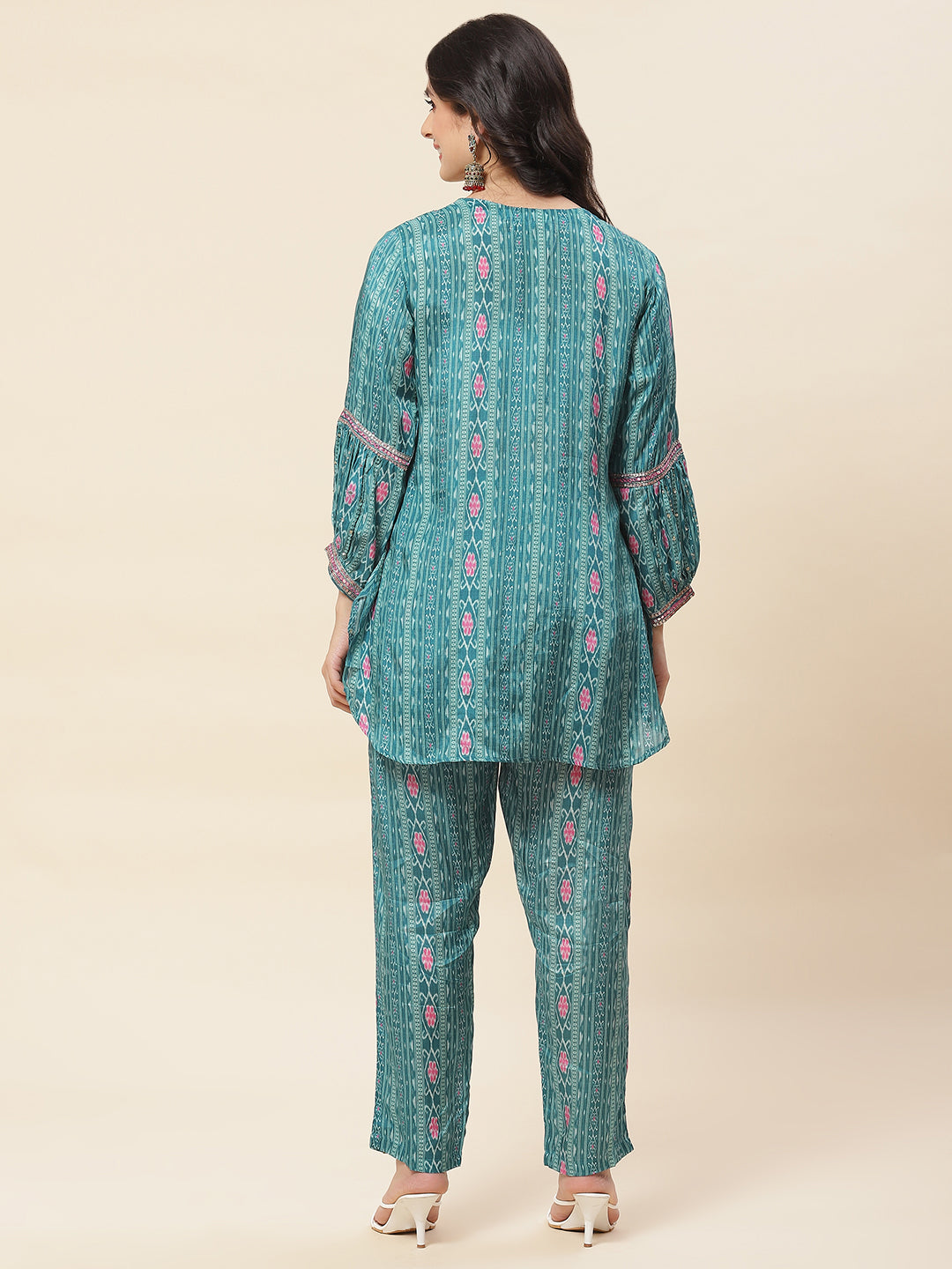 Printed Muslin Kurti With Pants