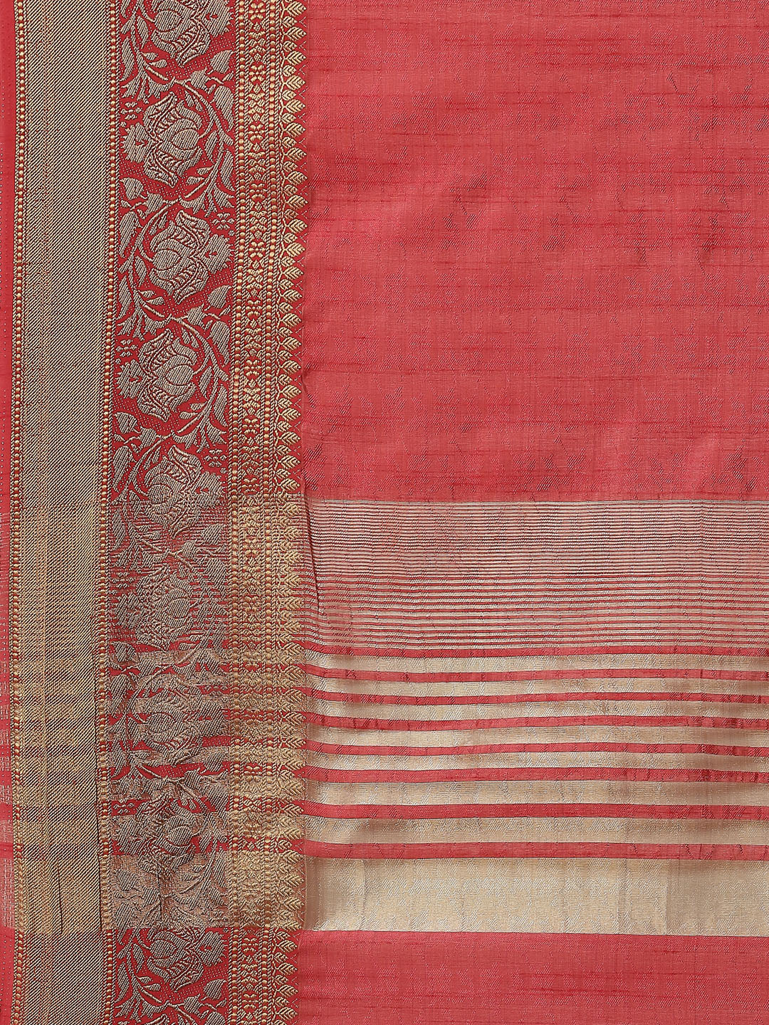 Plain Zari Border Handloom Woven Saree