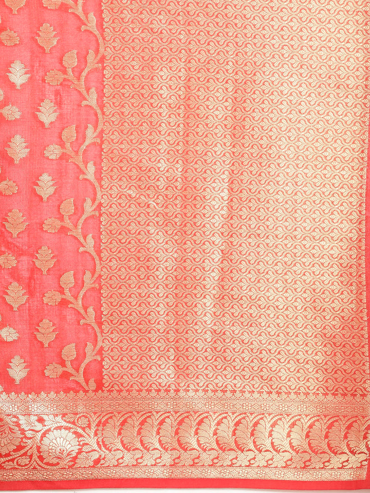 Zari Jaal Woven Cotton Saree