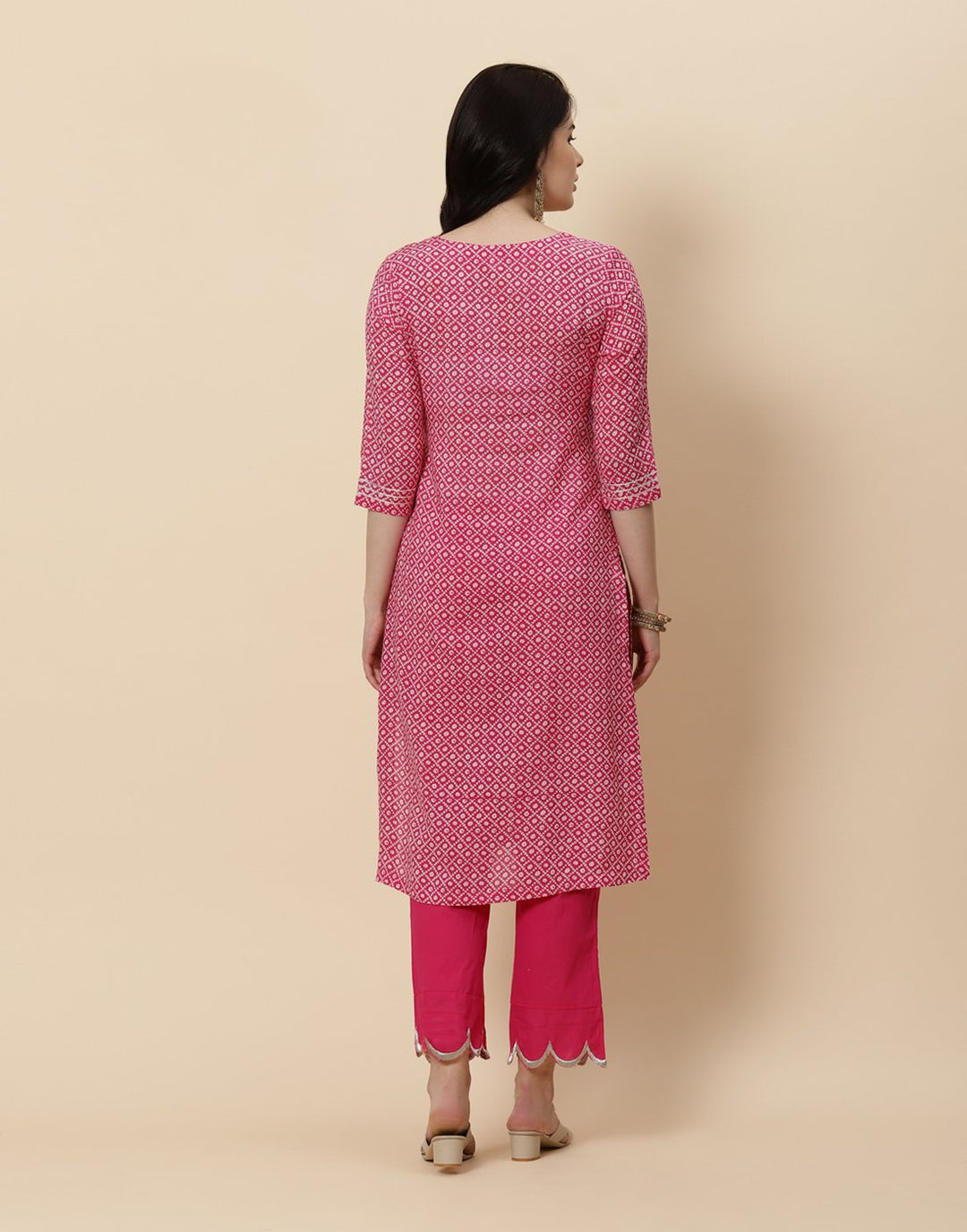 Embroidered Cotton Muslin Kurti With Pant
