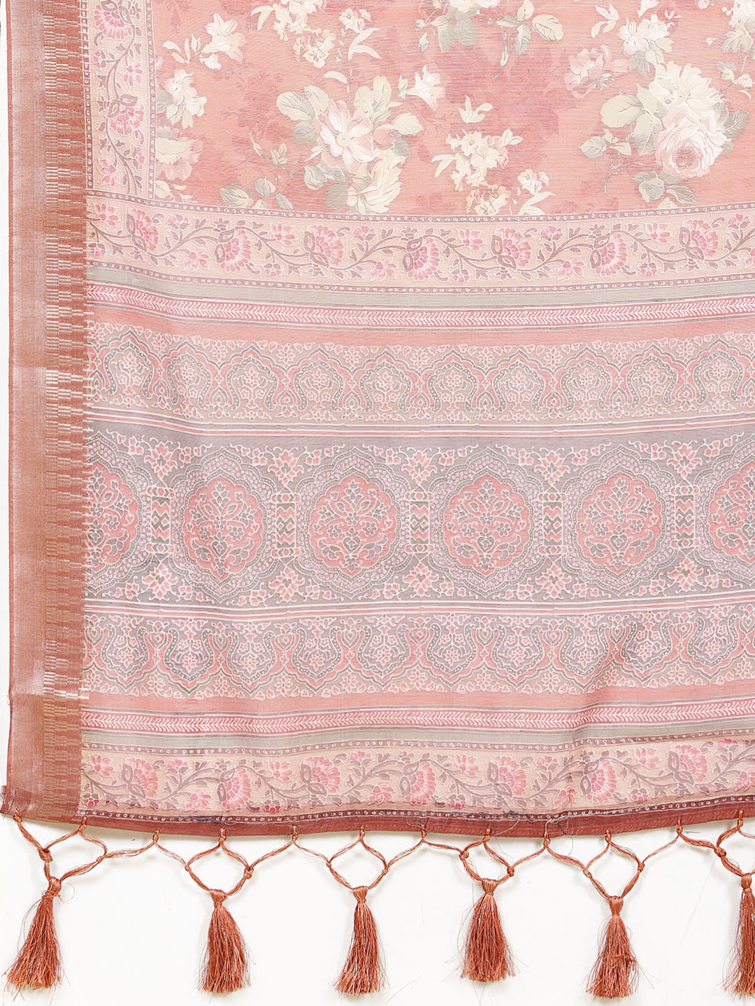 Floral Printed Cotton Saree