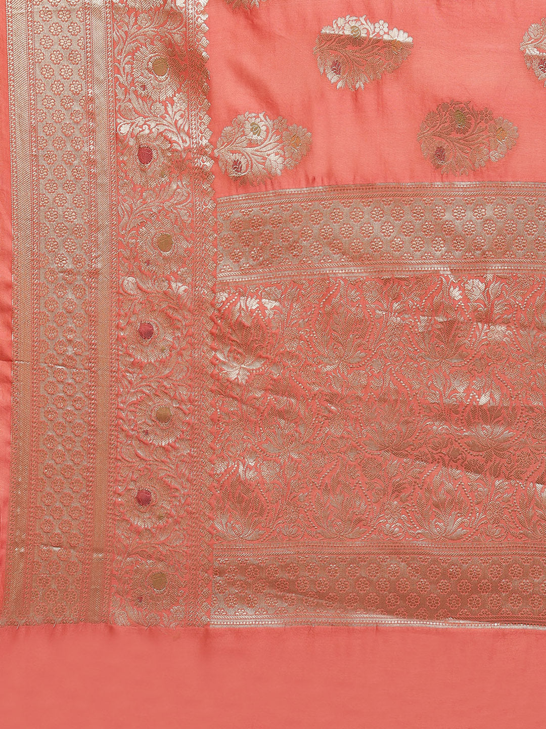Zari Border Booti Cotton Woven Saree