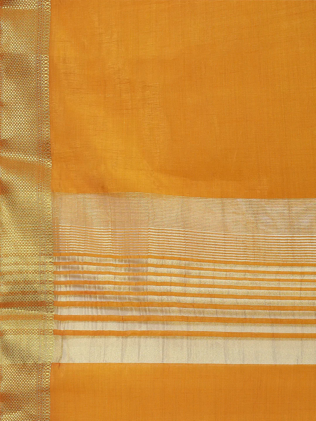 Plain Zari Border Handloom Woven Saree