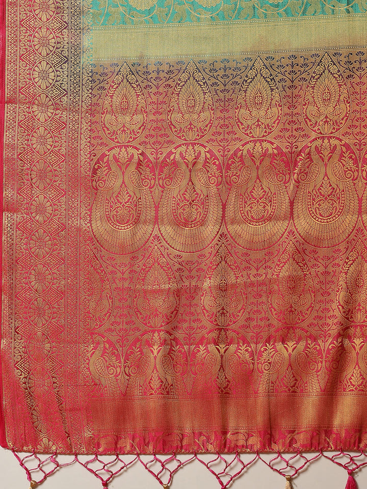 Zari Jaal Art Handloom Woven Saree