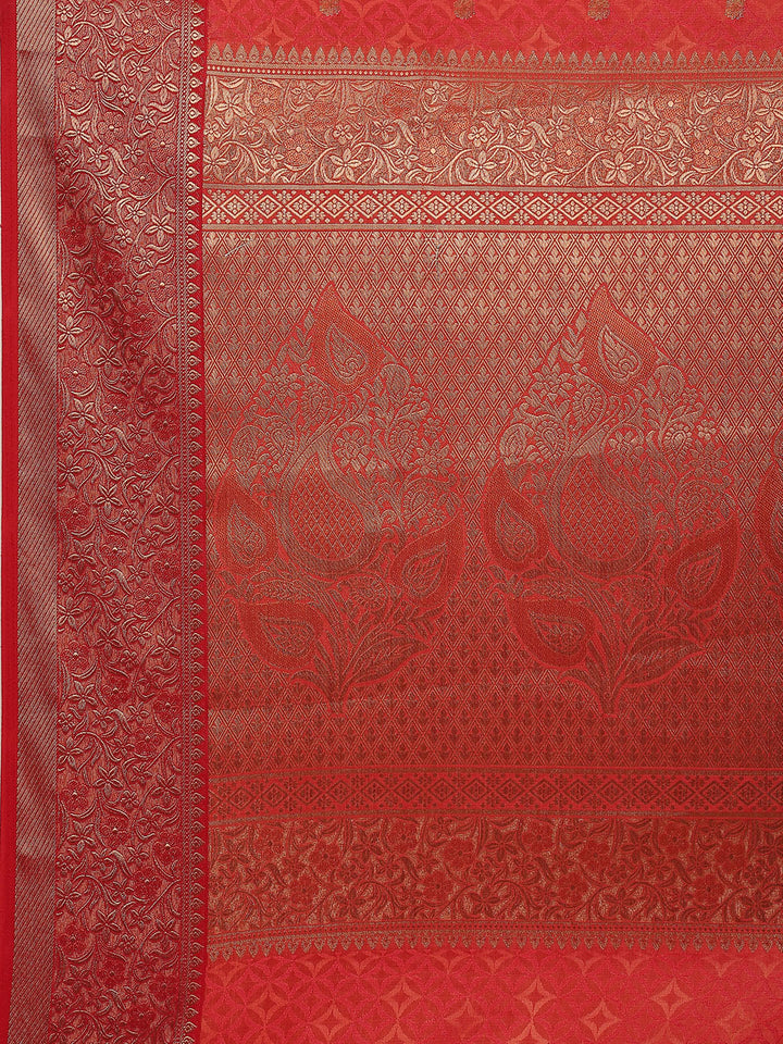 Zari Border Booti Handloom Woven Saree
