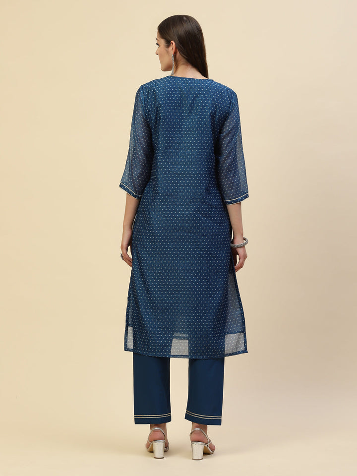 Gota Work Chanderi Kurta With Pants