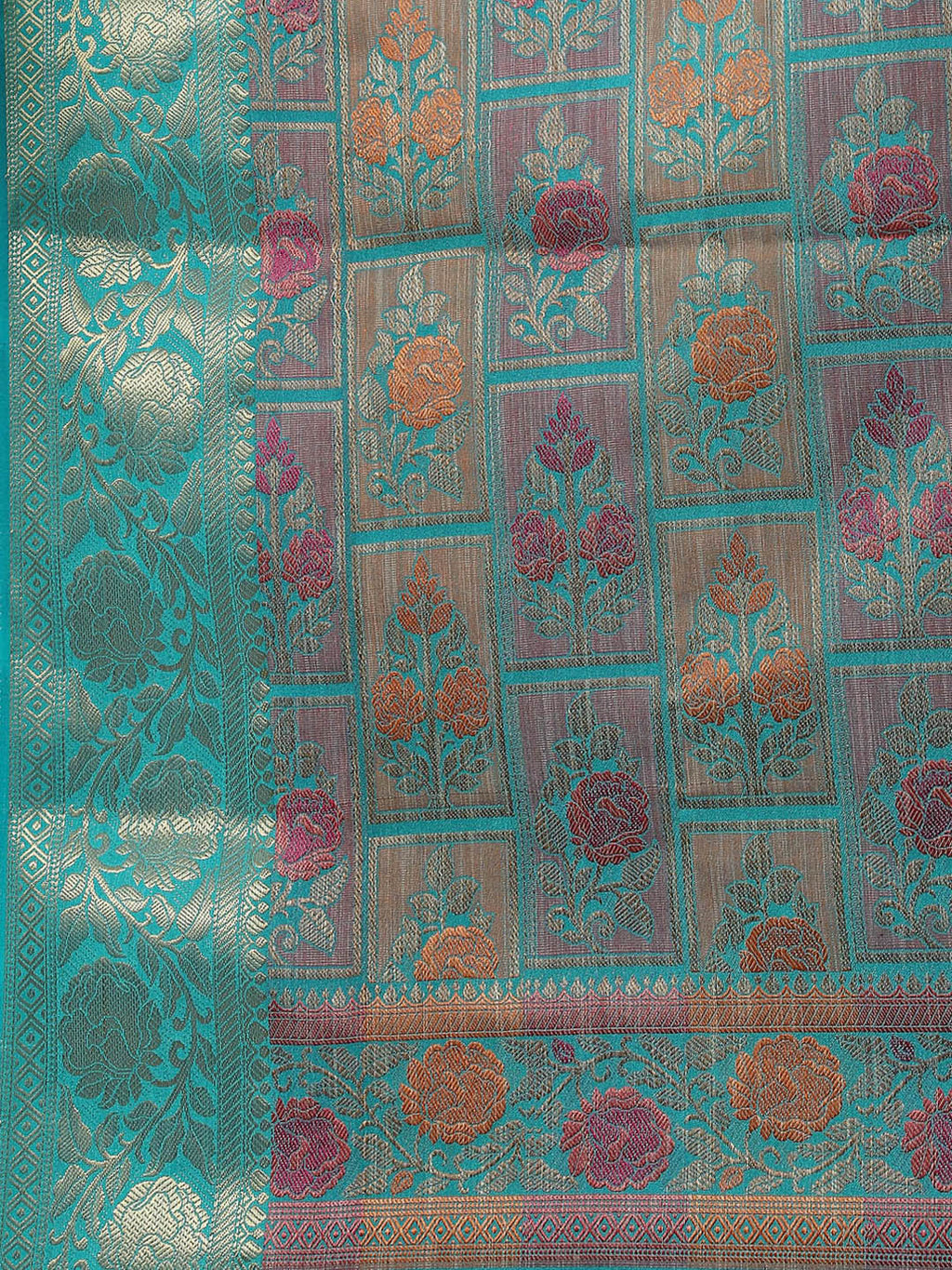 Floral Zari Jaal Handloom Woven Saree