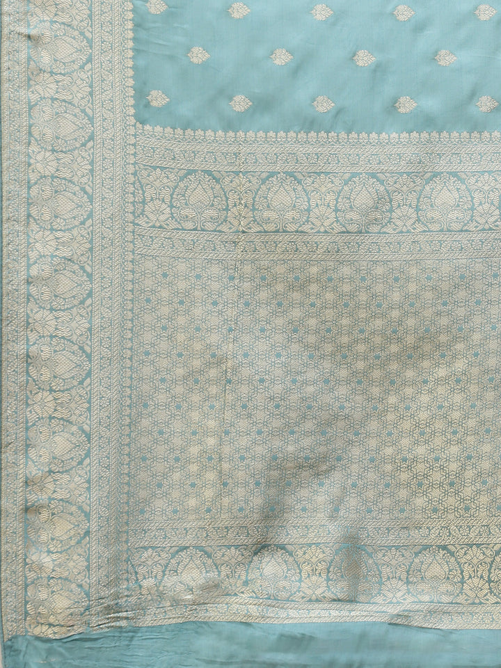Zari Jaal Satin Woven Saree