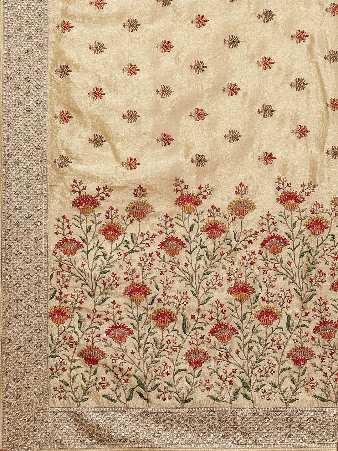 Resham Jaal Embroidered Art Tussar Saree