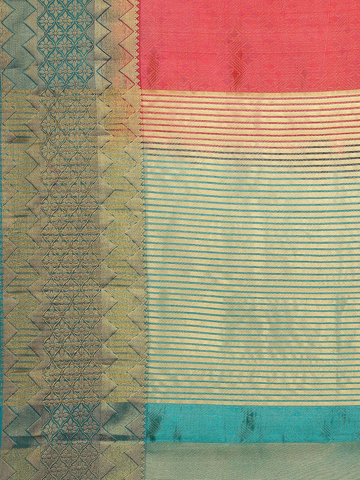 Plain Zari Border Handloom Woven Saree
