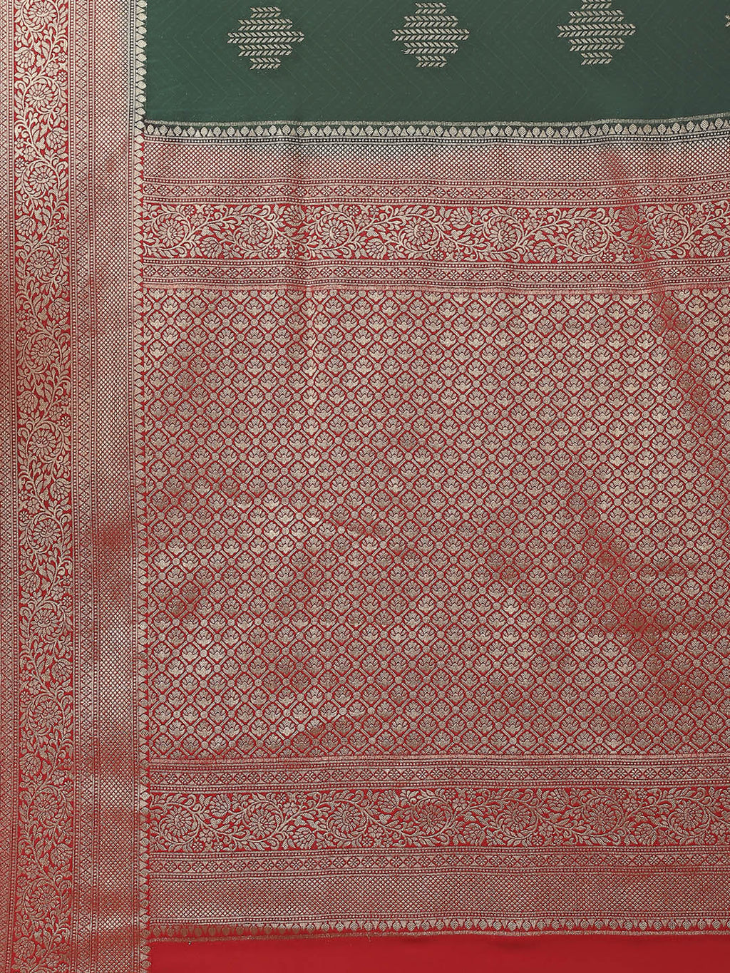 Zari Border Plain Crepe Saree