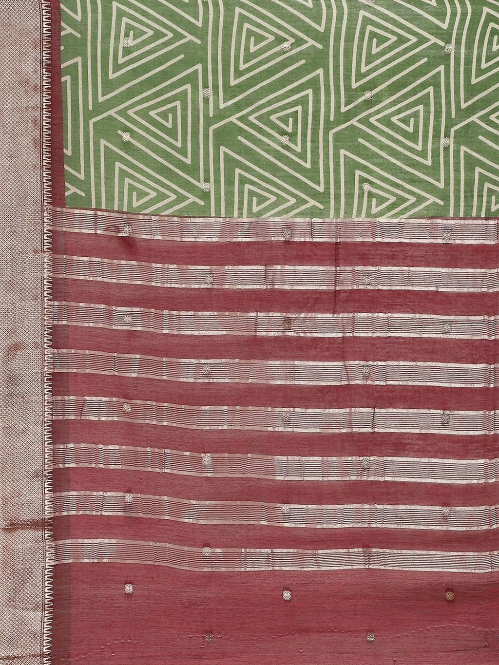 Geometric Printed Handloom Woven Saree