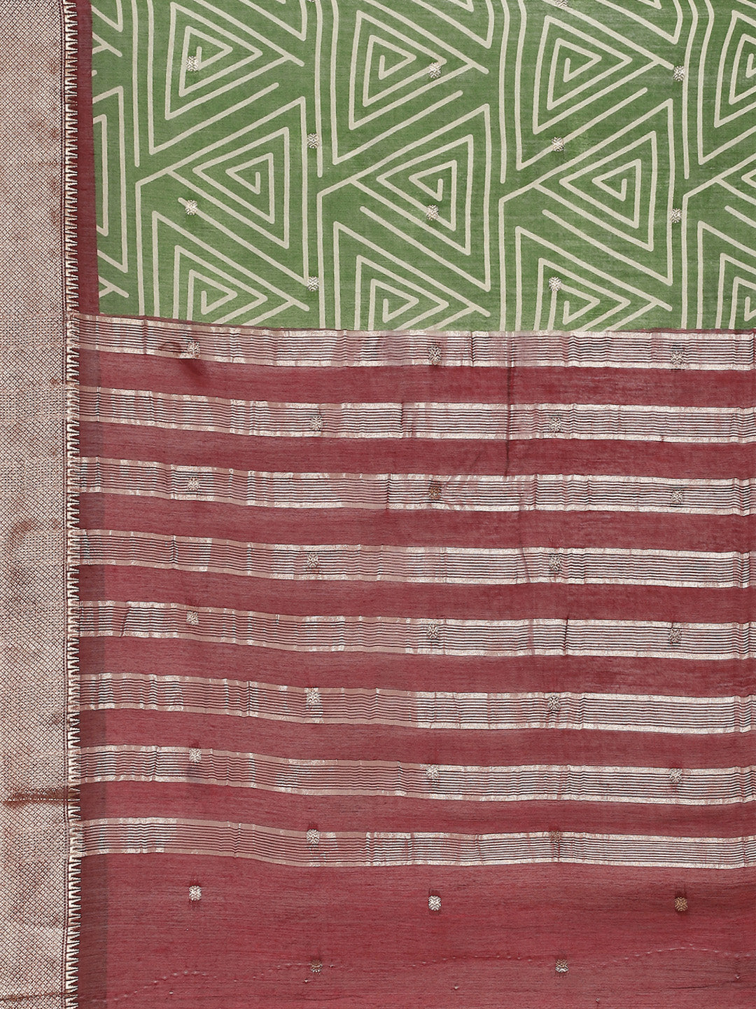 Geometric Printed Handloom Woven Saree