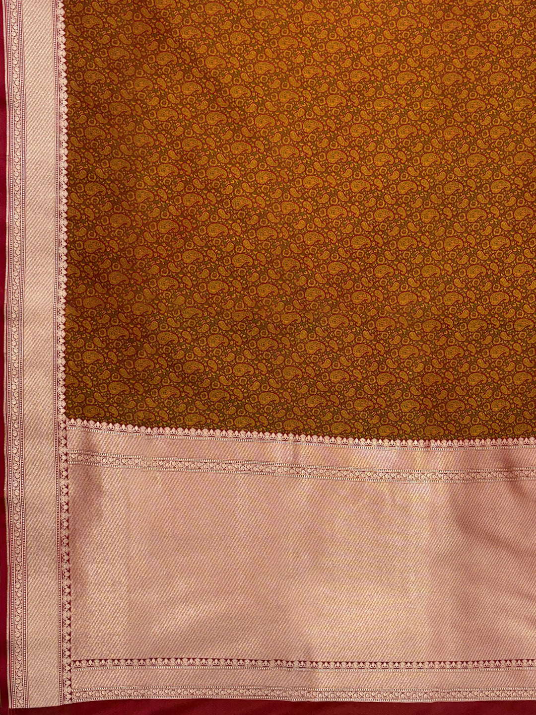 Maroon Woven Design Satan Resham Banarasi Saree