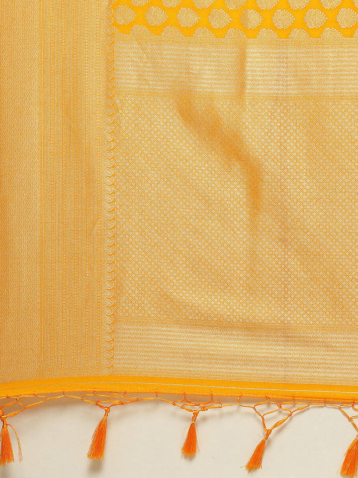 Zari Booti Border Woven Art Handloom Saree