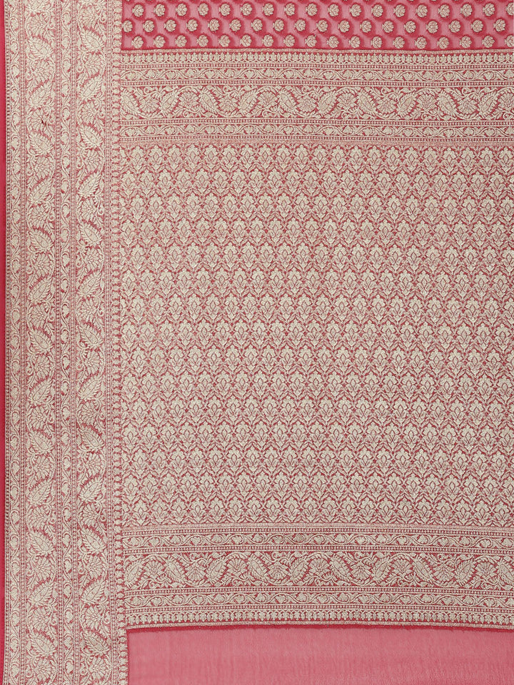 Zari Booti Georgette Plain saree