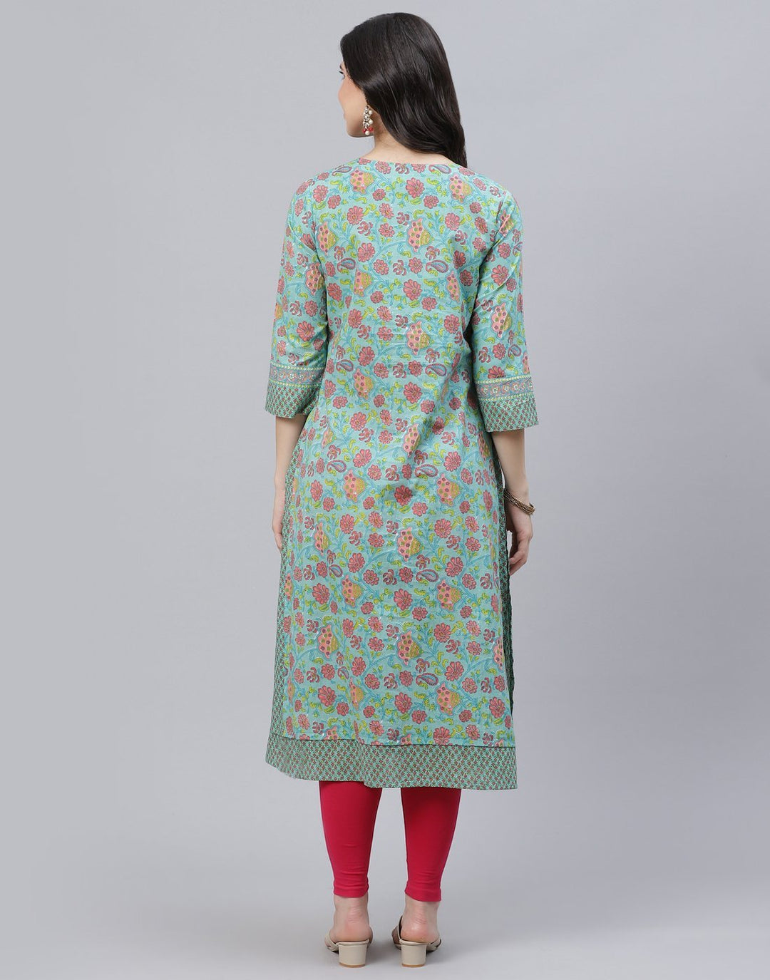 Floral Print Cotton Kurti