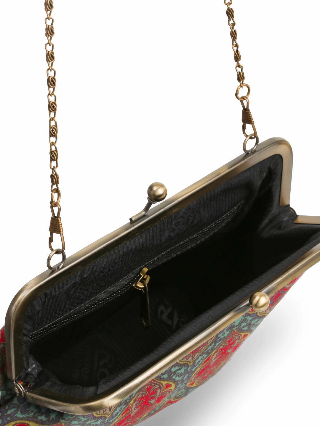 Multicolor Printed Cotton Clutch