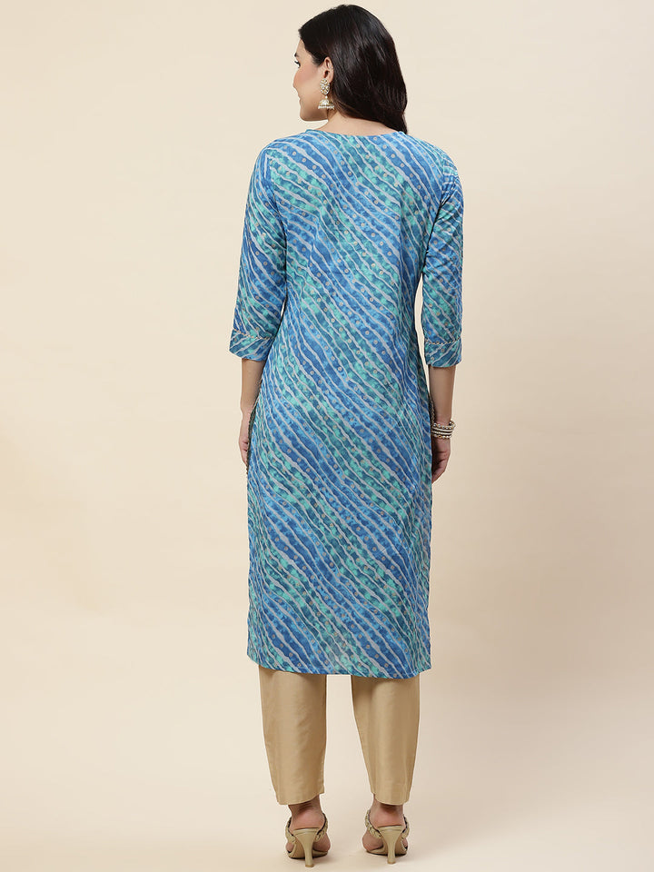 Leheriya Printed Cotton Kurta