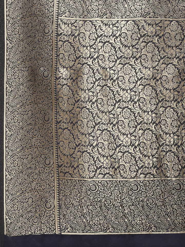Zari Border Booti Woven Handloom Saree