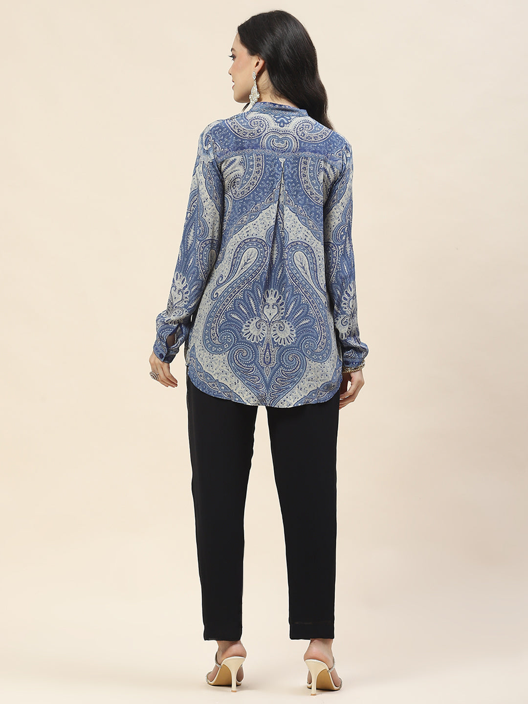 Digital Print Crepe Short Kurta
