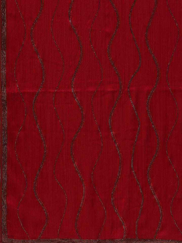 Swarovski Jaal Embroidered Chiffon Saree