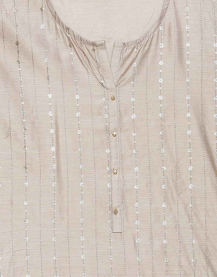 Embroidered Chanderi Suit Piece With Dupatta