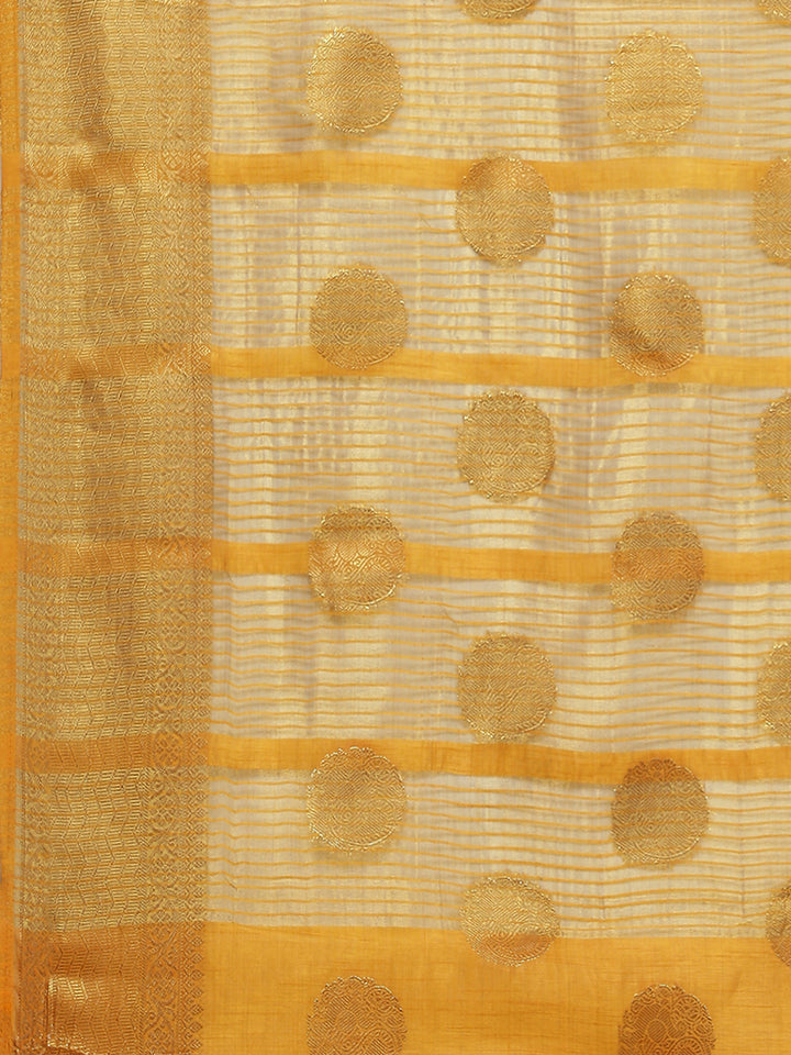 Zari Border Booti Handloom Woven Saree