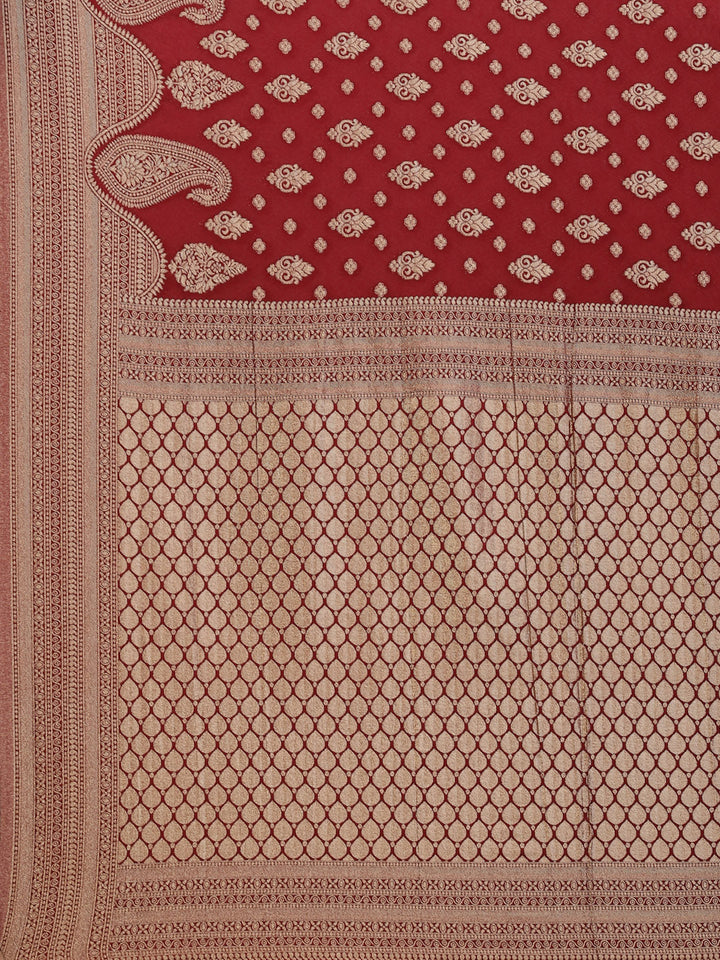 Zari Border Booti Georgette Saree