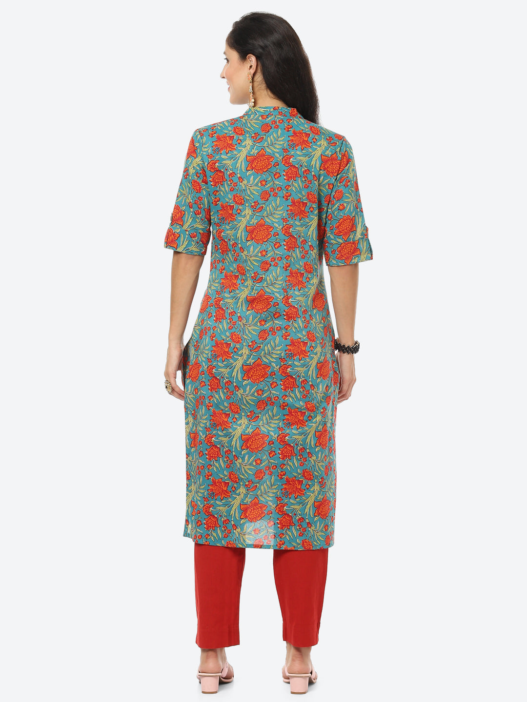 Floral Printed Cotton Kurti