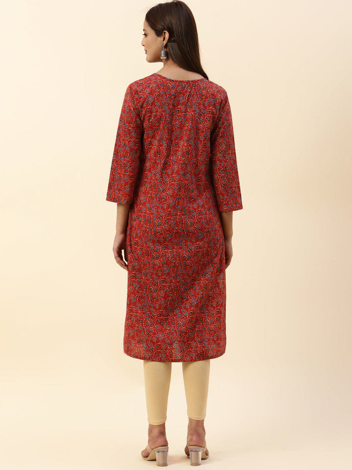 Floral Printed Cotton Kurta