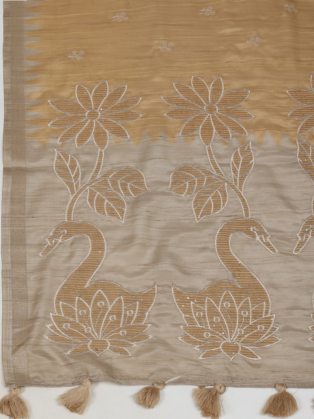 Printed &amp; Embroidered Booti Art Silk Saree