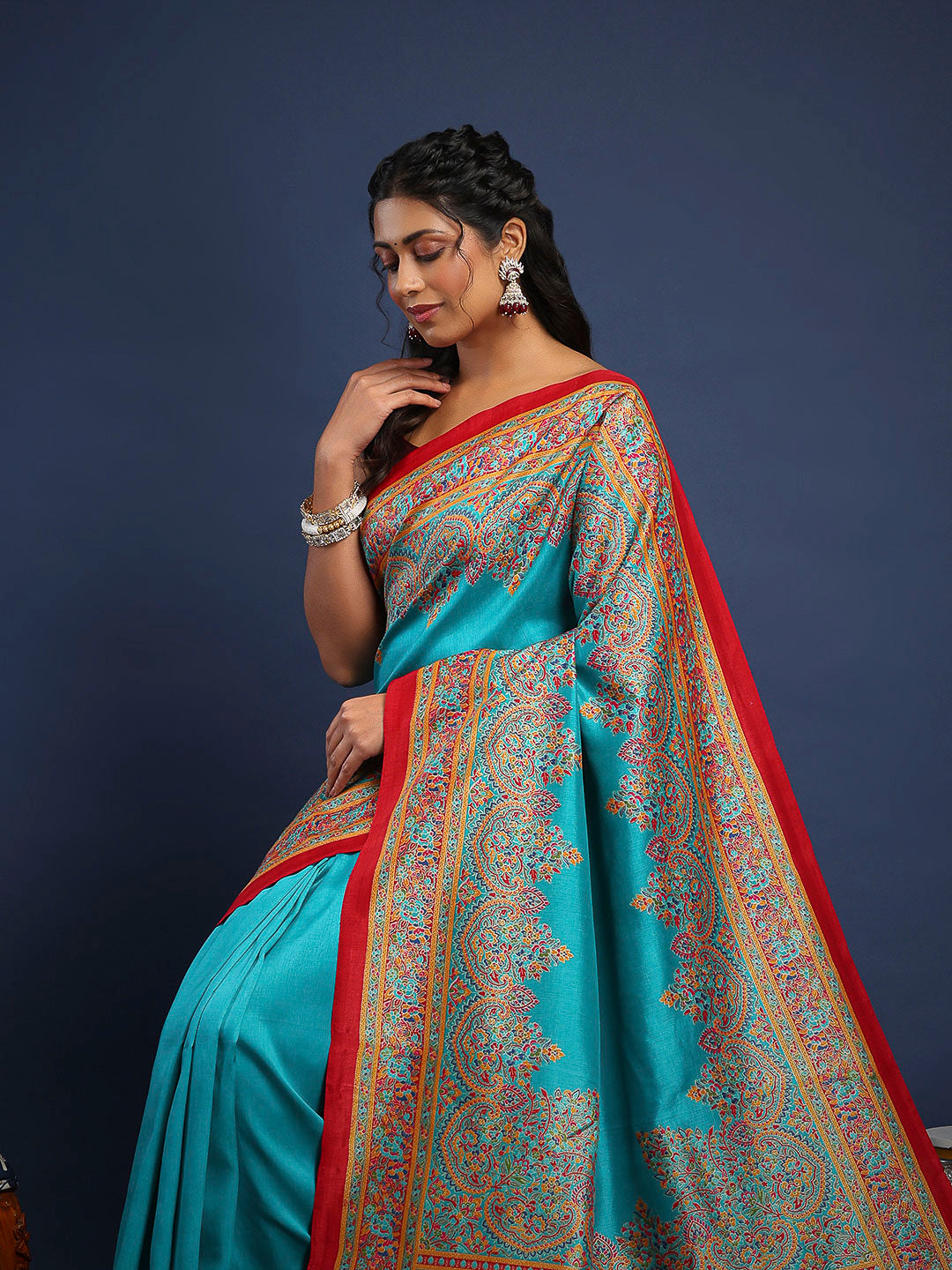 Digital Printed Art Silk Saree