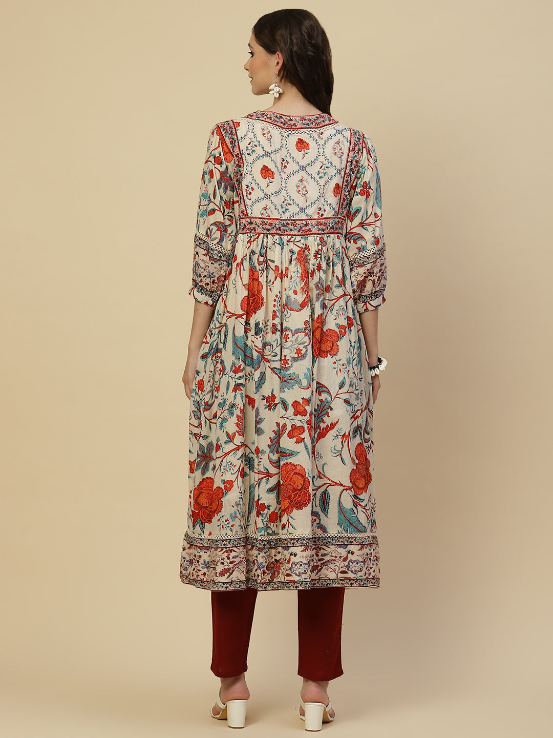 Floral Printed Cotton Kurta