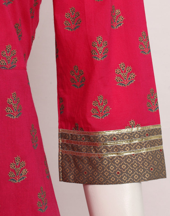 Rani Grey Cotton Kurti with Palazzo